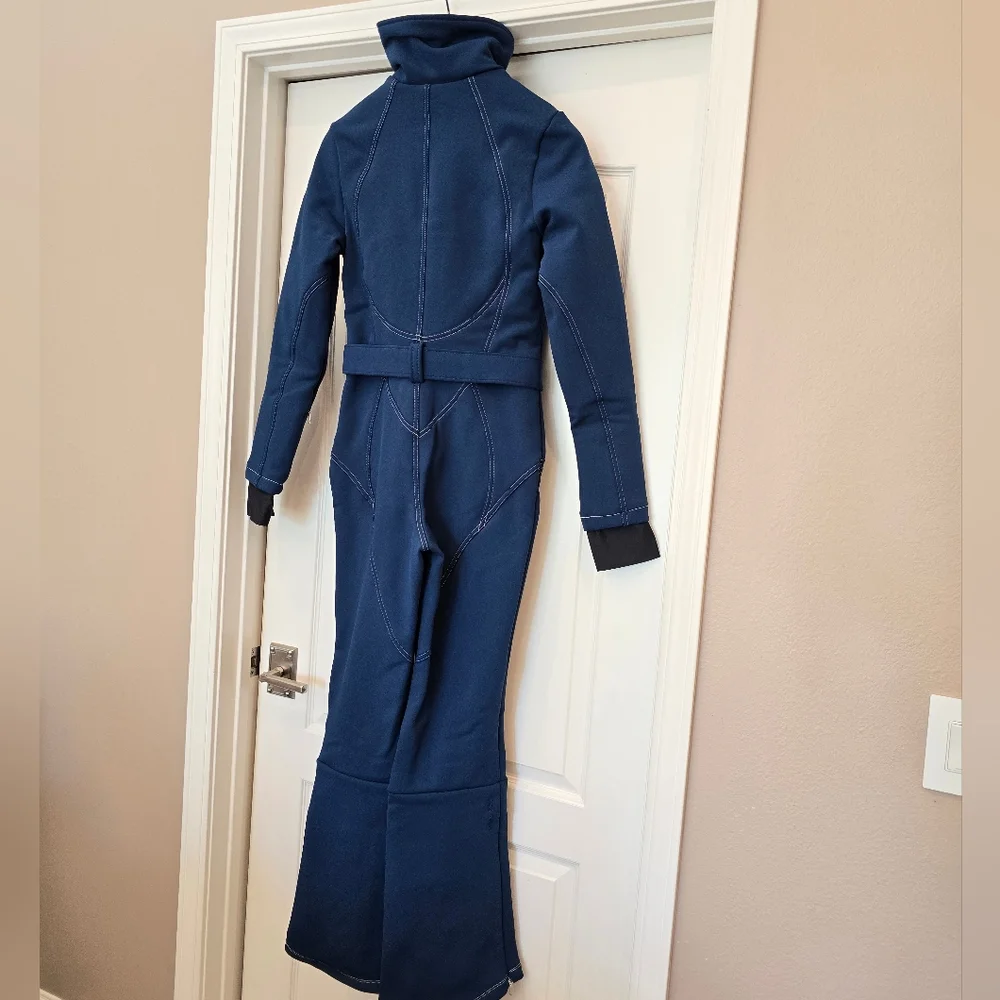 Chic Blue Belted Jumpsuit - Picture 11 of 16